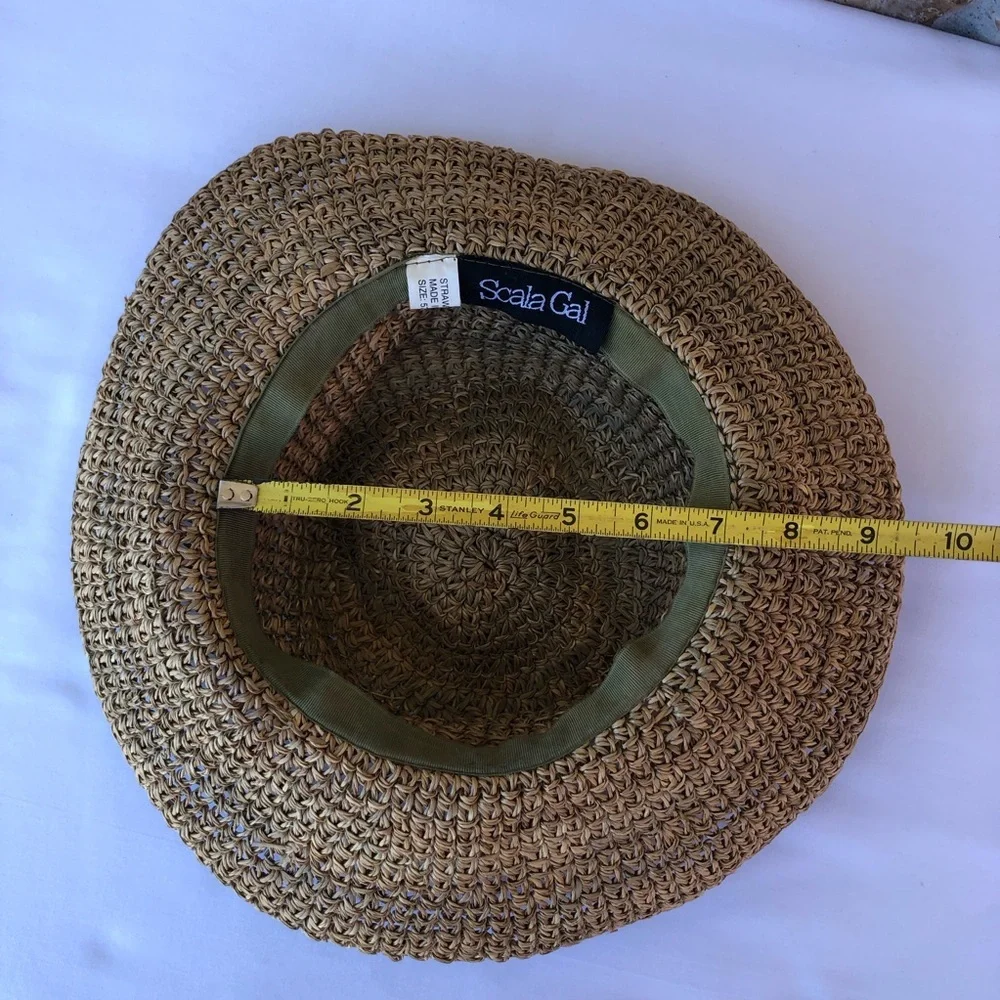 Scala Gal Women’s Straw Floppy Packable Beach‎ Sun Hat Sombrero Size 57cm